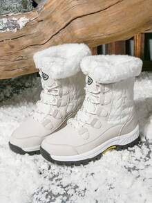 Women's Snow Boots, Winter Thermal Lined Thickened Style, Comfortable Wear, Durable And Anti-Slip, Suitable For Winter Snow Season Travel And Daily Versatile Wear. - Off-white - View 10