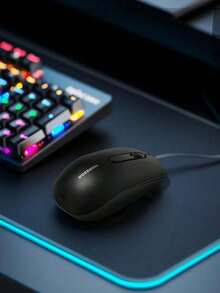 Mouse Komputer Berkabel USB Minimalis Ringan dengan Desain Matte, 1200 DPI, Plug and Play, Mouse Ergonomis dengan Roda Gulir Anti-Selip, Mouse Berkabel Portabel untuk Kantor, Gaming, Laptop, Desktop PC - View 3