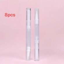 Bolígrafo transparente de 5ml con giro | Bolígrafo de esmalte de uñas recargable y vacío con cabezal de cepillo | Aplicador de brillo labial cosmético | Tubo de suero para crecimiento de pestañas | Bolígrafo de aceite de cutícula | Dispensador de aceite esencial | Herramienta de maquillaje portátil adecuada para belleza DIY, salón, hogar y cuidado personal - transparente - Ver 12