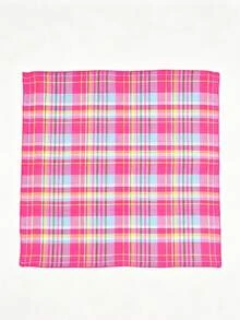 3pcs Women's Colorful Plaid Cotton Handkerchiefs/Handkerchiefs Suitable For Daily/Casual/Animal/Activity Party Small Square Towels 43*43cm - Multicolor - View 5