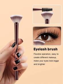 23Pcs Dark Brown Makeup Tool Set, 14Pcs Face & Eye Makeup Brushes, Large & Mini Water Drop Makeup Sponges, Soft Synthetic Bristles, Wet Dry Dual Use Foundation Eyeshadow Cosmetic Tools, Portable Travel Beauty Gift Kit For Makeup Beginners - Multicolor - View 3