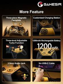 GameSir G7 Pro 8K PC Champion Edition Wireless Gaming Controller, Compatible With Windows, Steam, Switch 2/1, Android, IOS Phones, 8K Polling Rate, Magnetic TMR Joystick, Hall Effect Micro Trigger Joystick, Phone Controller - Champion Edition - View 11
