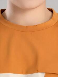 Timberland New Outdoor Round Neck Versatile Casual Sports Long Sleeve Top For Men - Beige/Orange - View 5