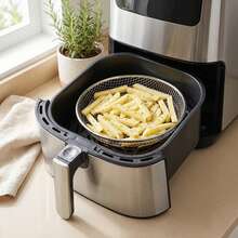 1/3 Layer Stackable Air Fryer Basket - Stainless Steel Cooking Rack, Suitable For Chicken Wings, Bread - Space-Saving Design, Even Heat Distribution, Easy To Clean - Fits Most Air Fryers, Kitchen Accessory, Durable Cookware - A - View 3