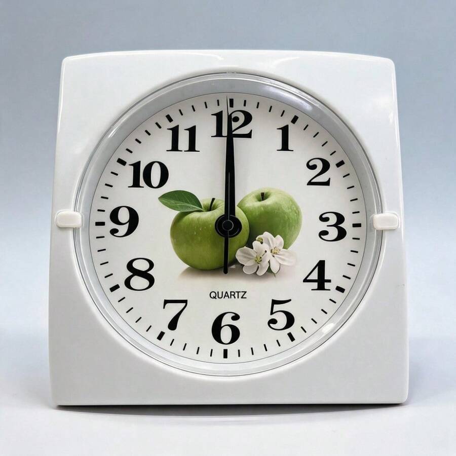 Unisex Practical Style For Bedroom And Office Desk Clock - White - View 1