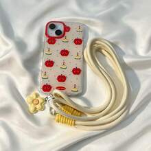 1pc Miniature Floral 3D Pendant, Phone Strap, Crossbody Chain, Universal Phone Case Accessory For Women. - Multicolor - View 2
