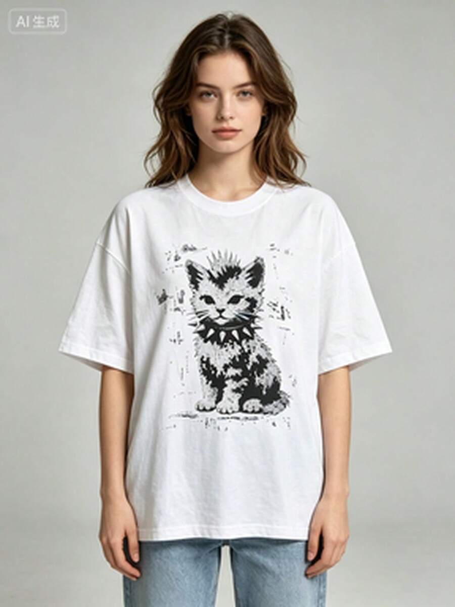 Women T-Shirts - 白色 - 查看 1