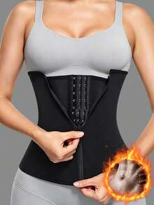 1pc Women's Sports Waist Belt, Women's Waist Training Belt, Abdominal And Waist Cincher, Abdominal Support Belt, Abdominal Training Yoga Running Waist Belt - Black - View 8