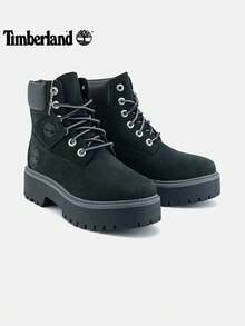 Timberland Women's Outdoor Hiking Climbing Leather Thick Sole Martin Boots - Black - View 6