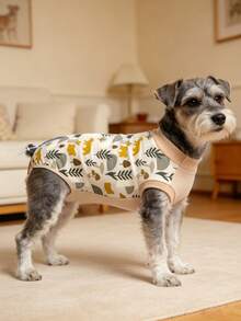 Female Dog Post-Surgery Recovery Suit, Suitable For Canine Post-Operative Care, Pet Jumpsuit To Prevent Licking - Mustard Yellow - View 5