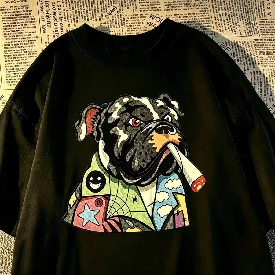 Men T-Shirts - 黑色 - 查看 1