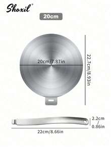 shoxil 1pc Heat Conduction Plate For Gas Electronic Stove, Stainless Steel Heat Diffuser Cooking Induction Adapter Plate With Detachable Handle, For Milk Co Ffee Cookware - View 14