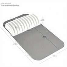 5-Slot & 11-Slot Silicone Knife Rack Mat - Antibacterial Kitchen Countertop Organizer, Ergonomic Design Non-Slip Grip, Suitable For Knife Storage And Drying - A - View 11