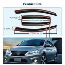 For Nissan Sentra 2007-2012 Out-Channel Window Visor Vent Rain Guards 4pcs Set - United States - View 4