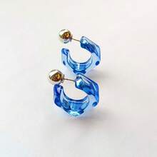Korean Transparent Acrylic Geometric C-Shaped Earrings For Women And Girls, Party Travel Jewelry Gift - C-shaped - View 11