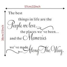 1pc Home Memories & Inspirational Quotes Wall Sticker, Easy Peel Removable Cursive Font PVC Decal, Suitable For Living Room Sofa Background Wall, Bedroom Entryway Wall Decoration - Text Stickers - View 4