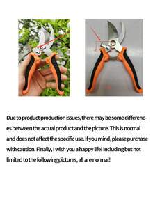 Pruning Shears, Multi-Functional Gardening Scissors, Non-Slip, Labor-Saving, Manual Pruning Shears, Gardening Pruning Scissors, Professional Grade, Ergonomic Non-Slip Handle, Labor-Saving High-Tension Spring, Gardening - Multicolor - View 8