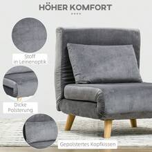 Massage Chair - Gray + Polyester - View 4