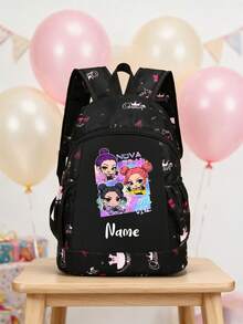 Custom Designed Sweet Cute Princess Style Backpack/Dance Bag, Decorated With Pattern, Zipper Closure, Adjustable Shoulder Strap, Durable And Long-Lasting, Perfect For Young Ballet Dancers Daily Use, School And Travel, Back To School, Gymnastics - Multicolor - View 35