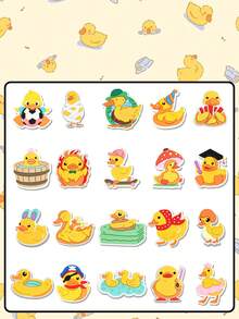 20pcs Yellow Duck Charm Set, Cute Animal Design, Duck Shoe Charms Pendant, Clog Decor, Soft PVC Shoe Pins, Waterproof PVC Material For Shoe Decoration Accessories, Suitable For Beach Bags, Keychains, DIY Parties, Christmas, Valentine's Day, Halloween And Other Occasions - Yellow - View 12