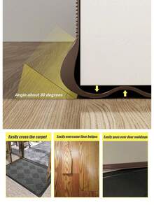 1pc Silent Soundproof Snap-In PVC Door Bottom Seal Strip, Windproof And Waterproof Draft Stopper, Suitable For Bedroom, Air-Conditioned Room And Door Gaps, Ideal For Landlords And Tenants, Perfect Housewarming Gift - Multicolor - View 4