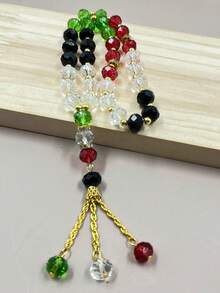 1pc Fashionable Colorful Beaded Tassel Bracelet, Versatile Premium Accessory For Daily Wear And Holiday Gift - Multicolor - View 8