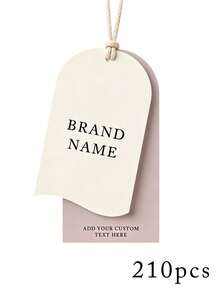 Customizable Double-Layer Curved Clothing Hang Tag With Rope, Minimalist Luxury Apparel Swing Tag, Blank Customizable Clothing Price Tag, Suitable For Boutique Clothing Brands - Multicolor - View 8