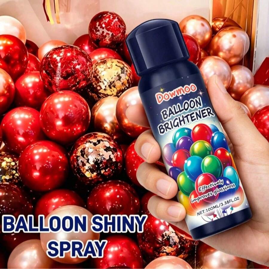 DOWMOO 100ML Party Balloon Gloss Enhancer, Enhances Party Atmosphere, Long-Lasting Balloon Shine, Surface Texture Gloss Enhancer - Instantly Boosts Balloon Glossiness, Brightens Your Party Scene