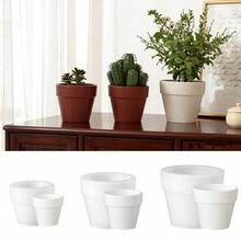SILIKE LUFEI Large Diameter Minimalist Round Succulent Planter Silicone Mold, DIY Cement Concrete Plaster Resin Planter Mold, Candle Jar, Garden Decor Handmade Craft Tool - White Silicone Mold - View 8