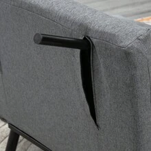 Silla Cama Plegable con Respaldo Ajustable, Color Gris Oscuro, Disponible en Sitio - Gris oscuro + Acero - Ver 8
