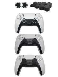 Compatible With PlayStation 5, 1pc Game Controller Silicone Protective Case + 10pcs Joystick Caps Set, Dustproof, Scratch-Resistant, Anti-Slip, Enhanced Gaming Control Feel - View 4