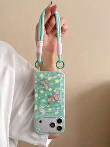 Ins Summer 3D Colorful Flower Lanyard Card Holder Phone Case Compatible With Apple 16 Pro Max/ 15 Pro Max New 11 Creative 12 Soft Shell 11 Shockproof 14 Pro/13 Protective Cover Full Coverage Women's 17 Pro Max/17/Pro/17 Plus/17 - Multicolor - View 4
