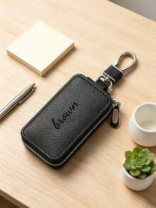 Custom Text Logo Car Key Pouch Unisex Car Key Storage Bag Creative Fashion Minimalist Waist Hanging Keychain - Multicolor 2 - View 7