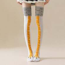 1 Pair Kids Cartoon Chicken Claw High Tube Socks, Elastic Breathable Over-The-Knee Casual Holiday Birthday Party Daily Wear, Suitable For All Seasons - Multicolor - View 17