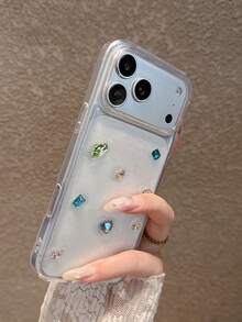 亮片樹脂寶石蘋果手機殼 適用於 iPhone 17 Pro Max/17 Pro/17/16 Pro Max/16/16 Pro/16 Plus/15/15 Pro Max/15 Pro/15 Plus/11/12/13/14 Pro Max/12 Pro/12 Pro Max/13 Pro/13 Pro Max/14 Pro/14 Pro Max/14 Plus 軟殼 - 透明寶石 - 查看 5