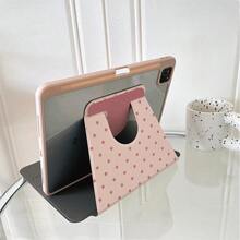 1件粉色波點大花朵360°可旋轉書本式多角度平板保護殼，相容 iPad Air 6/5/4 & 10 (10.9 吋)、iPad Pro 2024、Air M3/A16 2025、 Galaxy Tab S9 FE/S8 Plus/S7/S10、OPPO Pad、 MatePad、Vivo Pad、Honor Pad、 Pad - 彩色 - 查看 4