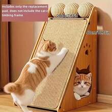 1pc Durable Sisal Rope Cat Scratching Pad - Multi-Layer Climbing And Scratching Mat With Hidden Adhesive, Clean Design, Protects Sofa, Only Includes Replacement Pad (Climbing Frame Not Included), Cat Scratching Post, Pet Furniture, Minimalist Pet Accessory, Cat Furniture, Suitable For Multi-Cat Households, For Pet Lovers - one-size - View 1