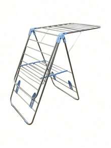 Foldable Stainless Steel Clothes Drying Rack, Space Saving Large Capacity Multi-Layer Laundry Airer, Collapsible Garment Dryer For Laundry Room Bedroom Balcony, Household Drying Stand For Clothes Towels Socks - View 7