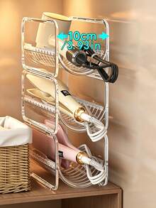 Curling Iron Holder Hair Dryer Stand Curling Iron Storage Rack Universal Item Storage Rack Straightener Holder Straightener Storage Rack Desktop Stackable Transparent Acrylic Vertical Storage Rack - Multicolor - View 1