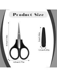 Gunting Kerajinan Kecil, Gunting Perjalanan Mini dengan Penutup, Gunting Tajam Serbaguna, Gunting Jahit Mini Ujung Halus Lurus, Gunting Pemotong Kertas Detail Presisi, Scrapbooking - MultiWarna - View 8
