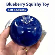 Premium Stress Calming Squishy Toys 1pc ,Jelly Texture Giant Blueberry Slow Rebound Squeeze Toys, Lovely Desktop Anxiety Reliever - Multicolor - View 2