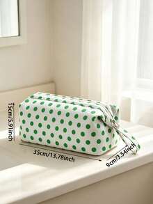 Polka Dot Hair Dryer Storage Bag With Hand Strap Waterproof Multi-Space Travel Hair Styling Tools Organizer Pouch Zipper Cosmetic Bag Vacation - Multicolor - View 4