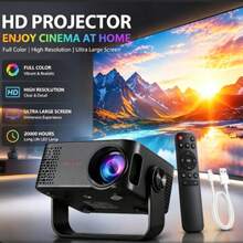 M60 Mini 投影機，支援 1080P 解析度，2.4G WiFi，配備 USB 與 Type-C 介面，可攜式家用投影機，投影尺寸 20 至 100 英吋 - 黑色 - 查看 3