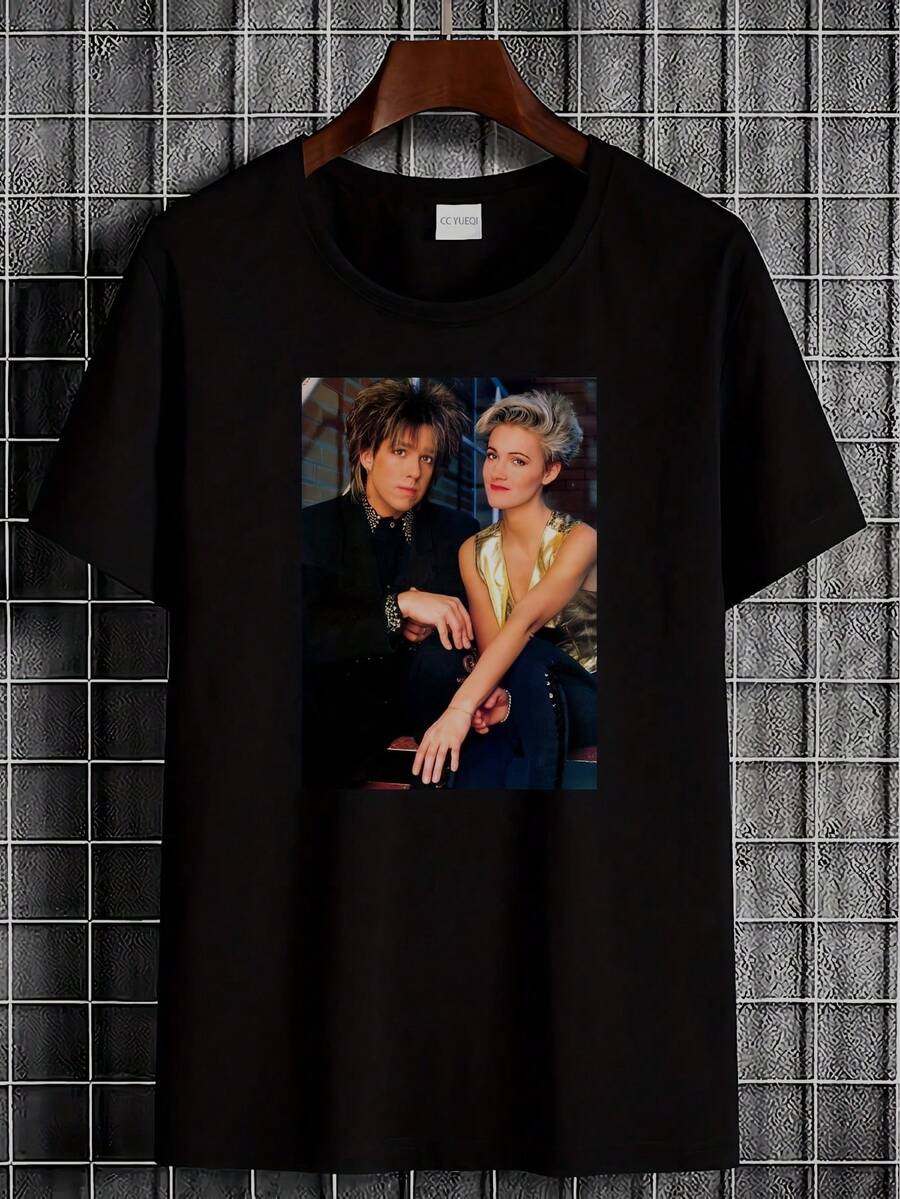 Men T-Shirts - 黑色 - 查看 1