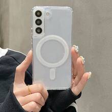 透明壓克力手機殼，相容 Galaxy A17 A07 A56 A36 A16 A26 A27 S21 S21Plus S22 S22Plus S23 A06 A05 A15 A25 A35 A55 A54 A14 A57 A37 S26 Ultra S25 FE S25Ultra S24 S23 S22 S21 S20 Plus M54 M14 M34 M15 M35 M55 M56 機型，支援無線充電，防震保護殼，手機配件 - 無色 - 查看 3