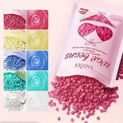 SADOER Honey Wax Beans, Fast Hair Removal Hard Wax Beans, 100g Natural Beeswax, Suitable For Bikini, Face, Underarms, Legs, Full Body Hair Removal, Makes Skin Smooth, Reduces Irritation