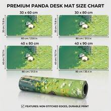 Alfombrilla de ratón para juegos grande y extendida con estampado de panda lindo, base de goma antideslizante, superficie de deslizamiento suave, tapete de escritorio multifuncional para computadora, oficina, hogar y estudio, decoración de escritorio abstracta y dulce - A - Ver 4