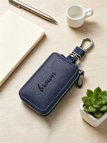 Custom Text Logo Car Key Pouch Unisex Car Key Storage Bag Creative Fashion Minimalist Waist Hanging Keychain - Multicolor 2 - View 4