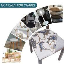 Waterproof Stretch Printed Dining Chair Slipcover, Machine Washable Removable Elastic Cover With Drawstring, Universal Milk Fiber Furniture Protector, Stain Resistant Anti-Scratch For Kitchen, Office & Pet Friendly Homes - Multicolor - View 4