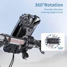 Bicycle Accessories Bicycle Phone Holder, Suitable For 4.70-6.80 Inch Phones, 360 Degree Rotatable Adjustable Smartphone Holder, Anti-Slip Bicycle Handlebar Mount, Suitable For 11.94-17.27 Cm Phones - Multicolor - View 5